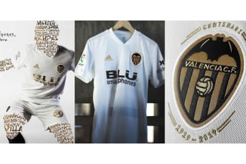 バレンシア、「100周年記念」の2018-19新ユニフォームを発表!背番号も掲載 画像