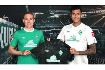 大迫のブレーメン、在宅を呼びかける「STAY AT HOME」ユニが登場！ 画像