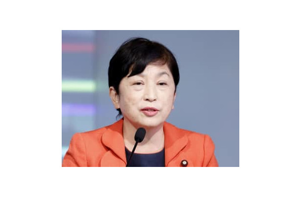 社民党の福島党首＝2021年10月、東京・銀座