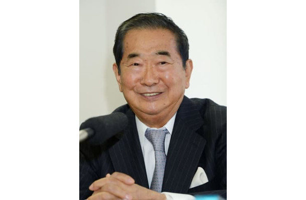 2015年4月、旭日大綬章受章が決まり喜びを語る元東京都知事の石原慎太郎さん