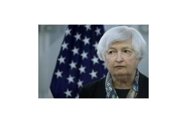 ジャネット・イエレン米財務長官＝13日、ワシントン（ゲッティ＝共同）