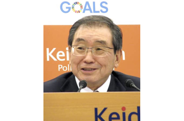 記者会見する経団連の十倉雅和会長＝6日午後、東京都千代田区