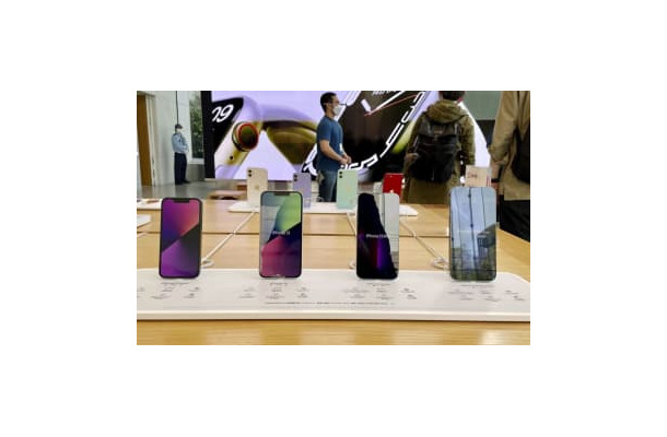 アップルのスマートフォン「iPhone13」シリーズの4機種