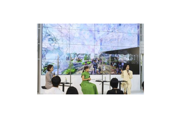 パナソニックHDが東京都内で開いた、2025年大阪・関西万博開幕千日前のイベント＝18日午後