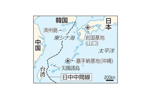東シナ海の日中中間線