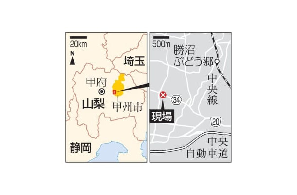 山梨県甲州市勝沼の現場