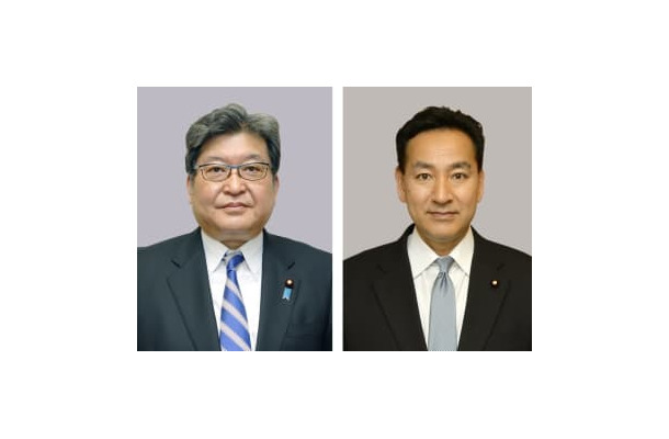 自民党の萩生田光一政調会長、山際大志郎前経済再生相