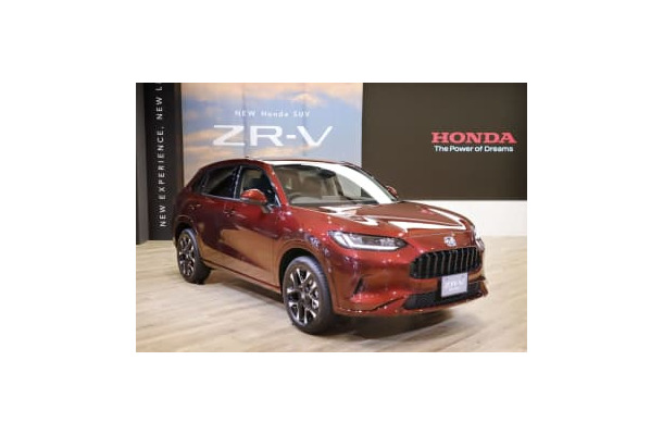 ホンダが来年4月に発売するスポーツタイプ多目的車（SUV）「ZR―V」＝17日午前、東京都港区