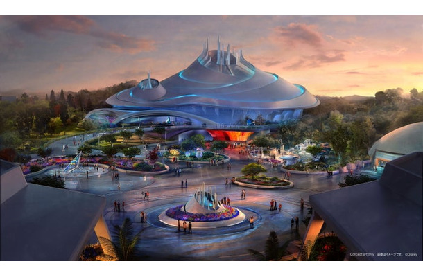 2027年にオープンするスペース・マウンテンとその周辺エリアのイメージ（C）Disney