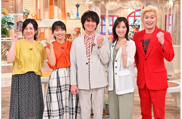 野々村友紀子、清水麻椰アナウンサー、丸山隆平、真飛聖、カズレーザー（C）MBS