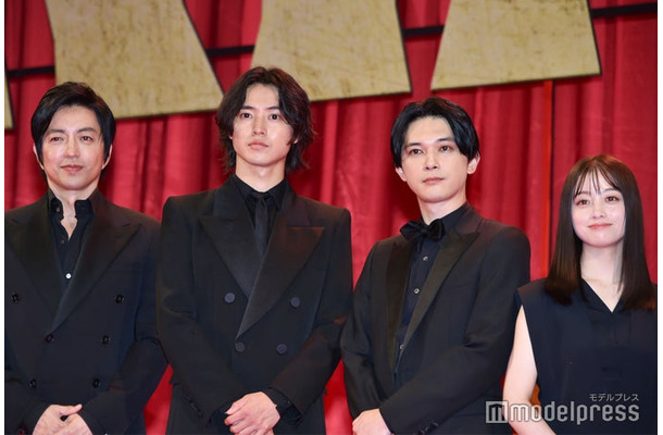 「キングダム 運命の炎」ワールドプレミアイベントに出席した大沢たかお、山崎賢人、吉沢亮、橋本環奈（C）モデルプレス