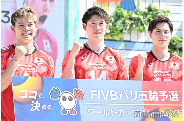 西田有志選手、石川祐希選手、高橋藍選手（C）モデルプレス