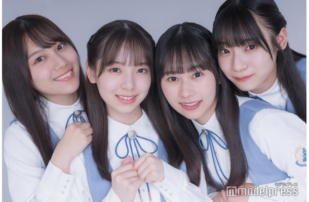 モデルプレスのインタビューに応じた日向坂46／（左から）平岡海月、渡辺莉奈、石塚瑶季、宮地すみれ（C）モデルプレス