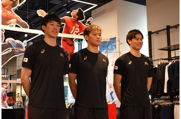 石川祐希選手、西田有志選手、高橋藍選手（提供写真）