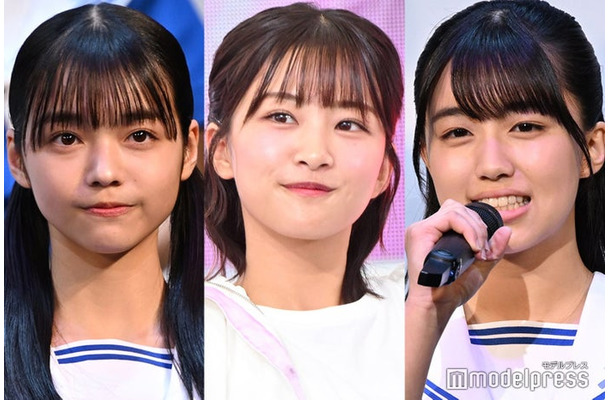 （左から）秋田莉杏、原田葵、岩本理瑚（C）モデルプレス