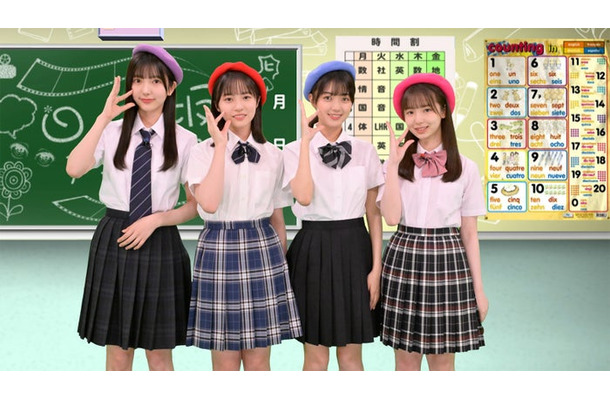 （左から）小西夏菜実、正源司陽子、平尾帆夏、渡辺莉奈（C）カンテレ