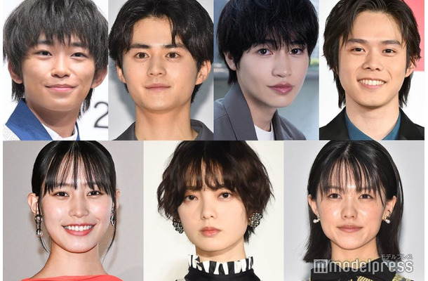 （上段左から）加藤清史郎、鈴鹿央士、西垣匠、細田佳央太（下段左から）南沙良、平手友梨奈、志田彩良（C）モデルプレス