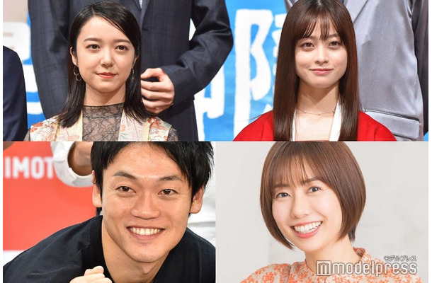 （左上から時計回りに）上白石萌音、橋本環奈、山崎夕貴アナ、おばたのお兄さん （C）モデルプレス
