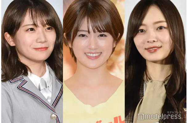 秋元真夏、樋口日奈、梅澤美波（C）モデルプレス