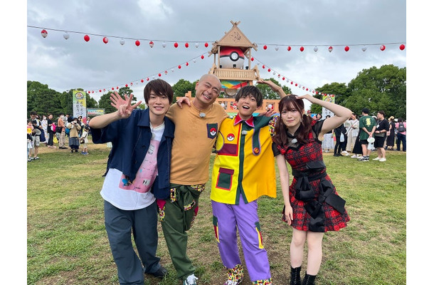 深澤辰哉、あばれる君、松丸亮吾、高橋ひかる（C）TV Tokyo・Pokemon・ShoPro（C）Nintendo・Creatures・GAME FREAK・TV Tokyo・ShoPro・JR Kikaku（C）Pokemon