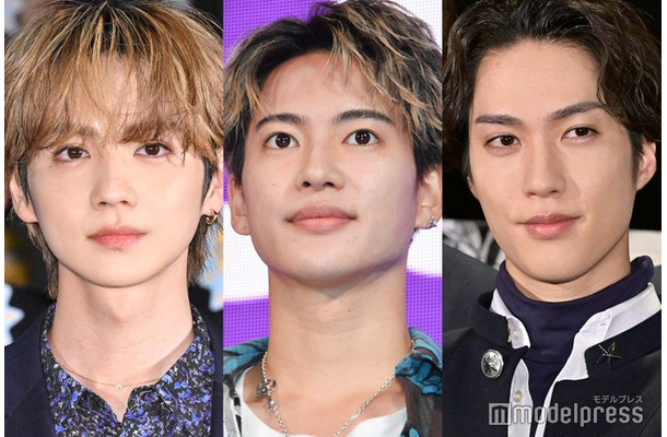 吉野北人、三山凌輝、藤原樹 （C）モデルプレス