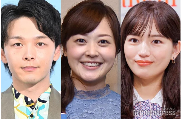 中村倫也、水卜麻美アナウンサー、川口春奈（C）モデルプレス