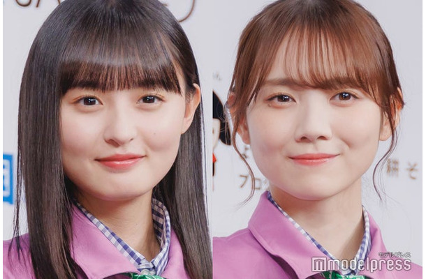 新CM発表会に出席した遠藤さくら、田村真佑（C）モデルプレス