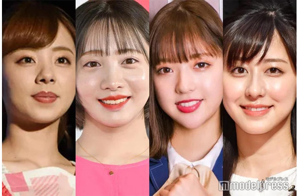 （左から）斎川村真洋、能條愛未、和田まあや、斎藤ちはる（C）モデルプレス