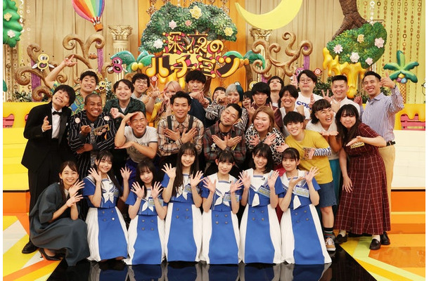 （上段）つぼみ芸人 （下段左から）小室瑛莉子アナウンサー、僕が見たかった青空（秋田莉杏、安納蒼衣、早崎すずき、八木仁愛、柳堀花怜、西森杏弥）（C）フジテレビ