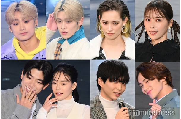 （左上から時計回りで）田中笑太郎、大久保波留／DXTEEN、トラウデン直美、那須ほほみ、山下幸輝、鈴木仁、なこなこカップル（C）モデルプレス