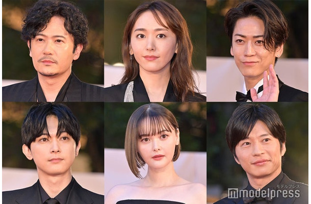 （上段左から）稲垣吾郎、新垣結衣、亀梨和也（下段左から）吉沢亮、玉城ティナ、田中圭（C）モデルプレス