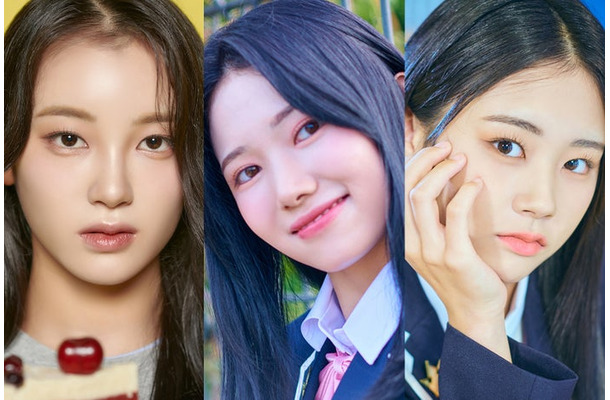 櫻井美羽、釼持菜乃、佐々木心菜（C）PRODUCE 101 JAPAN THE GIRLS