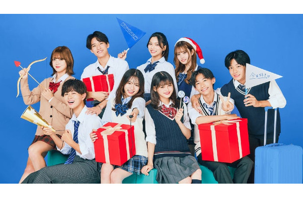 （後列左から）はる、ゆずき、ひいろ、そら（前列左から）たかと、るしあ、のりか、るい、そうた「今日、好きになりました。-九龍編-」（C）AbemaTV, Inc.