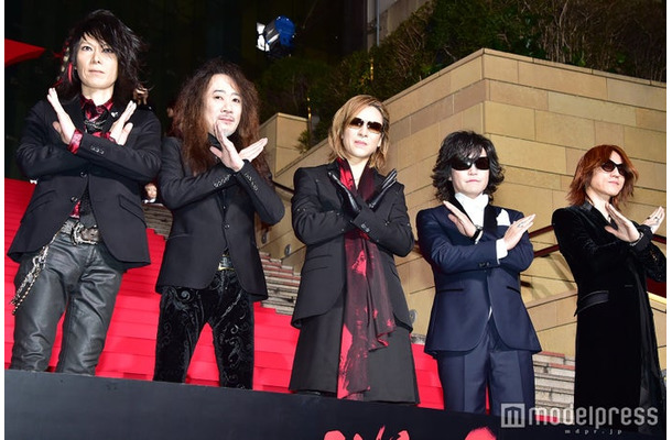 X JAPAN（左から）HEATHさん、PATA、YOSHIKI、Toshl、SUGIZO （C）モデルプレス