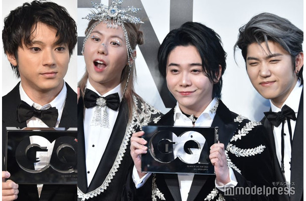「GQ MEN OF THE YEAR 2023」フォトコール＆トークセッションに登壇した山田裕貴、Mrs. GREEN APPLE（C）モデルプレス