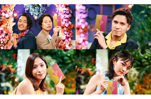 （左上から時計回りに）盛山晋太郎、リリー、木村昴、井上咲楽、鷲見玲奈（C）CJ ENM CO., LTD. All Rights Reserved（C）AbemaTV,Inc.