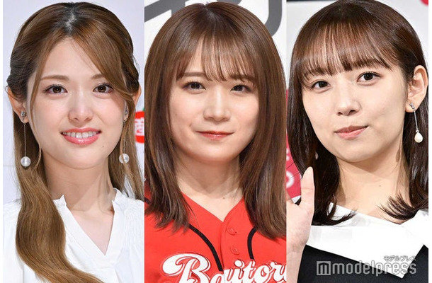 松村沙友理、秋元真夏、新内眞衣（C）モデルプレス