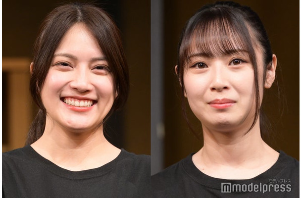 『晩餐』 開幕直前取材に出席した入山杏奈、高柳明音（C）モデルプレス