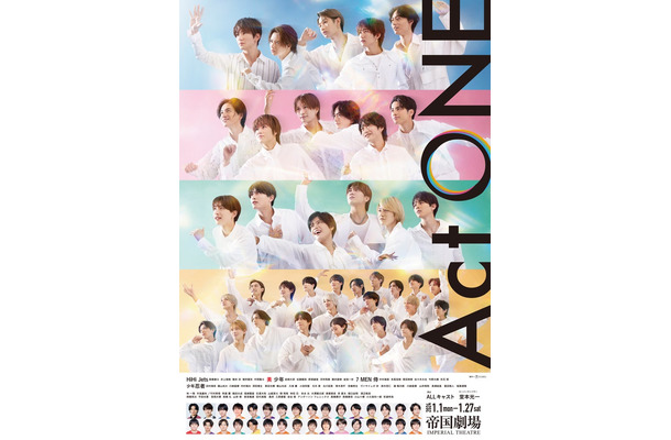 （上から）HiHi Jets、美 少年、7 MEN 侍、少年忍者「Act ONE」メインビジュアル（提供写真）