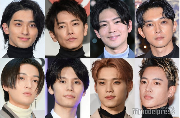 （上段左から）横浜流星、佐藤健、松下洸平、吉沢亮（下段左から）八木勇征、萩原利久、木村柾哉、三山凌輝（C）モデルプレス