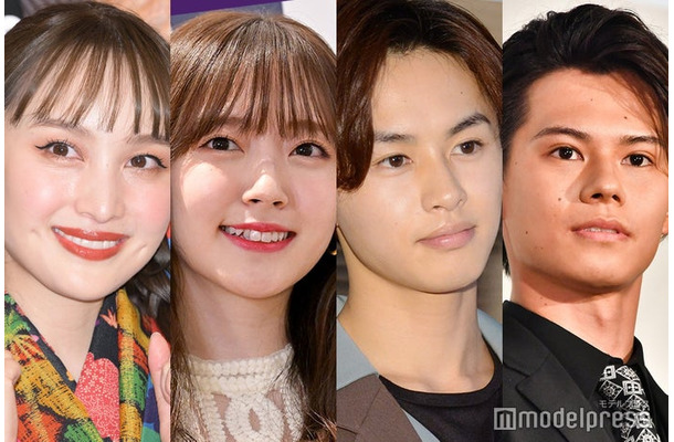 百田夏菜子、鈴木愛理、草川拓弥、小笠原海（C）モデルプレス