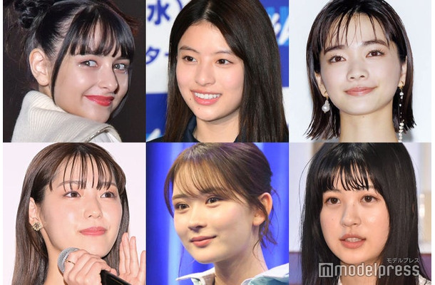 （上段左から）嵐莉菜、出口夏希、見上愛（下段左から）中村里帆、畑芽育、中田青渚（C）モデルプレス