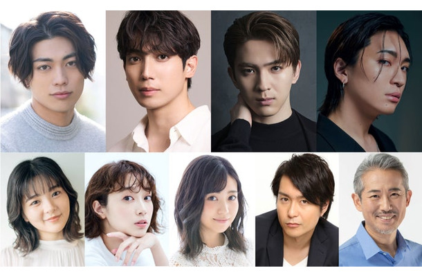 （上段左から）東啓介、有澤樟太郎、甲斐翔真、松下優也（下段左から）田村芽実、清水くるみ、熊谷彩春、大山真志、ひのあらた（提供写真）