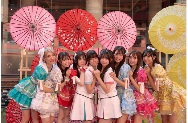 LinQ（左から）海月らな、華山あかり、森斗さわ、織多 莉鈴、森山結友、有村南海、高木悠未、黒田れい（提供写真）