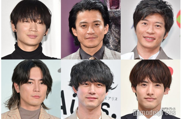 （上段左から時計回り）綾野剛、小栗旬、田中圭、赤楚衛二、坂口健太郎、間宮祥太朗（C）モデルプレス