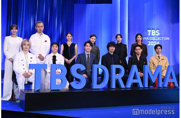 「TBS DRAMA COLLECTION 2024 AUTUMN」に出席した（上段左から）岡崎紗絵、渡部篤郎、土屋太鳳、杉咲花、齋藤飛鳥、桜井ユキ（下段左から）玉森裕太、奈緒、神木隆之介、 斎藤工、柳楽優弥、坂東龍汰（C）モデルプレス