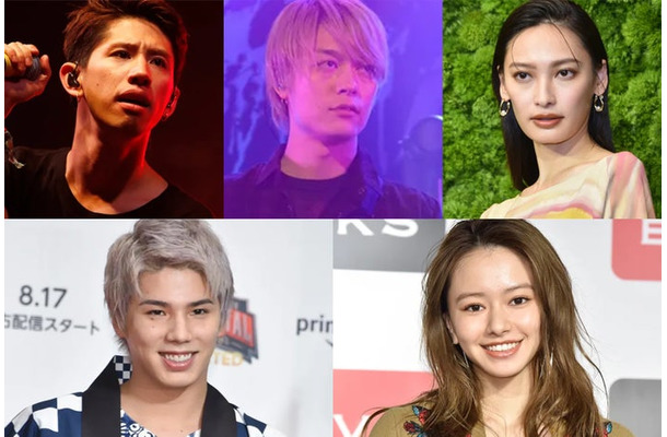 （上段左から）ONE OK ROCK・Taka、ONE OK ROCK・Toru／Photo by Getty Images、大政絢（下段左から）Hiro、山本舞香（C）モデルプレス