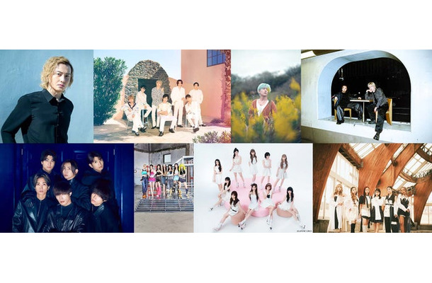 （上段左から）ISSA、WEST.、SG、Creepy Nuts（下段左から）SixTONES、BABYMONSTER、ME:I、Little Glee Monster（提供写真）