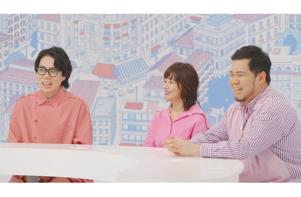 高比良くるま、小泉今日子、松井ケムリ／Netflixリアリティシリーズ「オフライン ラブ」（提供写真）