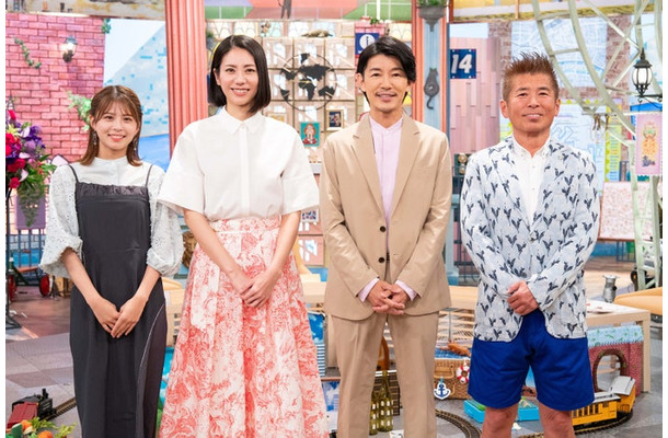 大仁田美咲アナウンサー、松下奈緒、藤木直人、勝俣州和（C）ABCテレビ